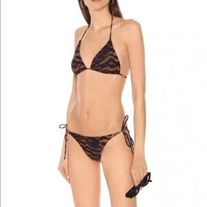 The upside SZ L Animal Print two piece  bikini